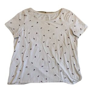 Reitmans R Essentials White Floral T-shirt XXL